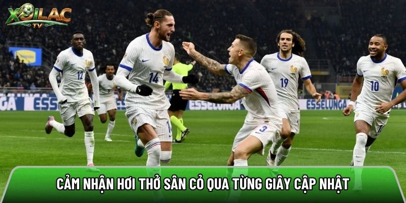 Cảm nhận hơi thở sân cỏ qua từng giây cập nhật